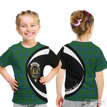 Johnstone (Johnston) Tartan Kid T-Shirt with Family Crest Circle Style