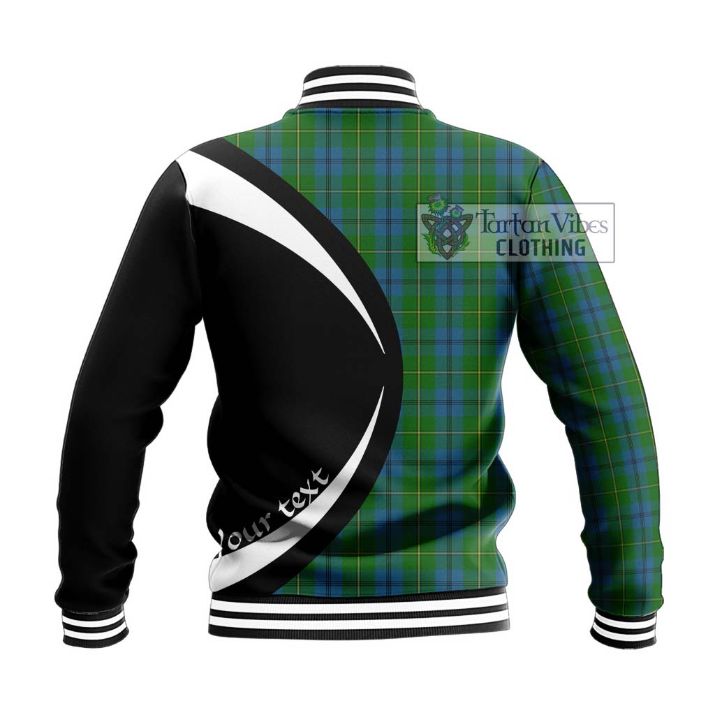 Johnstone (Johnston) Tartan Baseball Jacket with Family Crest Circle Style - Tartan Vibes Clothing