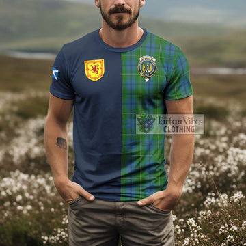 Johnstone (Johnston) Tartan T-Shirt Alba with Scottish Lion Royal Arm Half Style