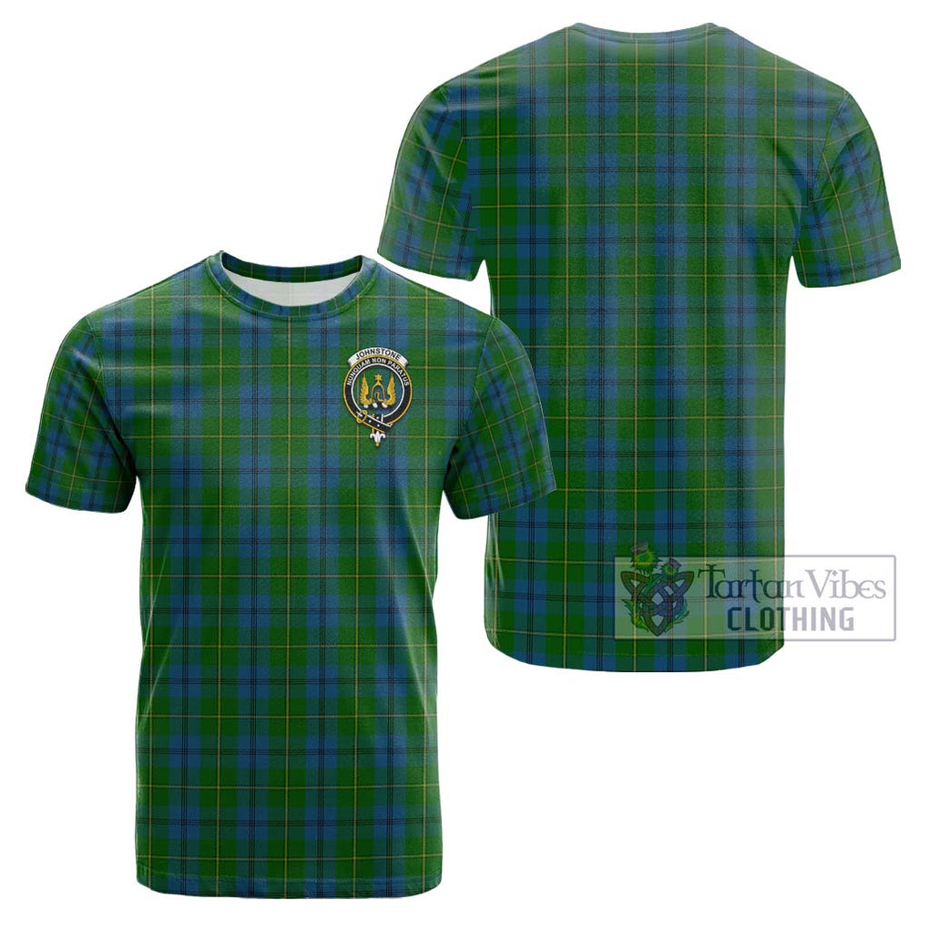 Johnstone (Johnston) Tartan Cotton T-Shirt with Family Crest Kid's Shirt - Tartanvibesclothing Shop