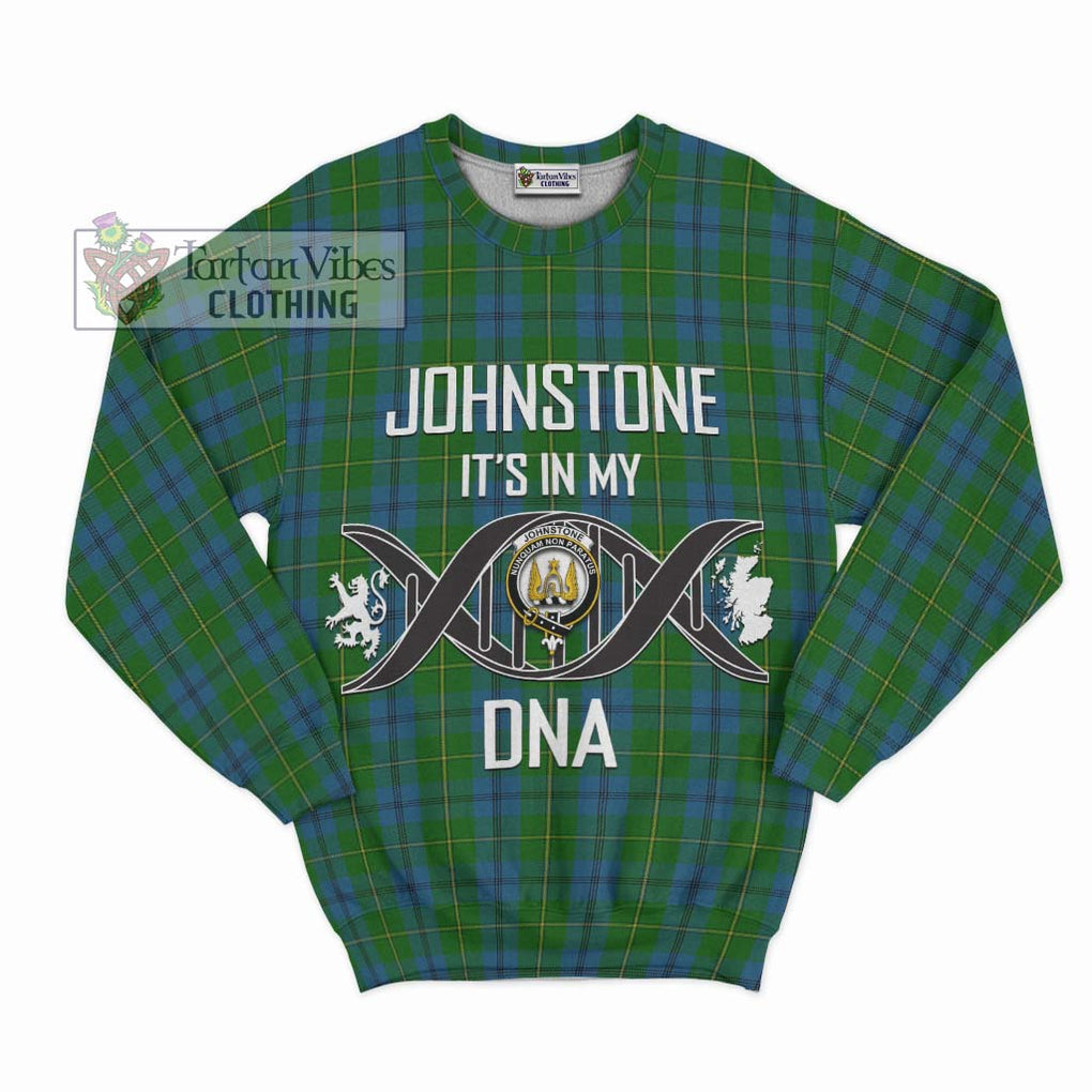 Johnstone (Johnston) Tartan Sweatshirt with Family Crest DNA In Me Style - Tartanvibesclothing Shop