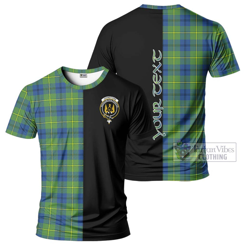 Johnstone Ancient Tartan T-Shirt with Family Crest and Half Of Me Style Kid's Shirt - Tartanvibesclothing Shop