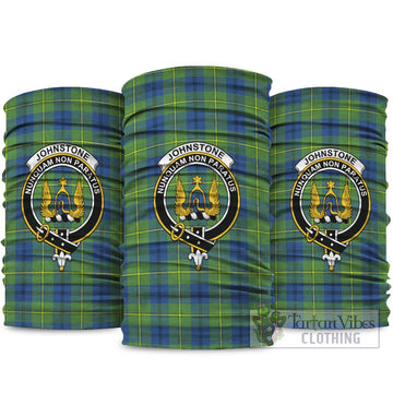 Johnstone Ancient Tartan Neck Gaiters, Tartan Bandanas, Tartan Head Band with Family Crest