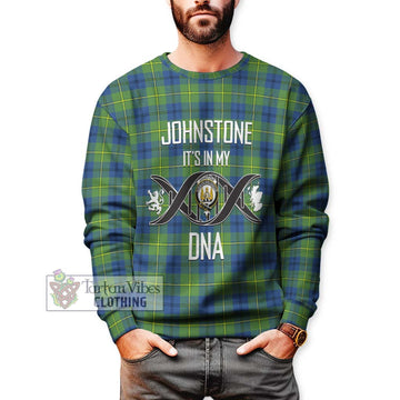 Johnstone Ancient Tartan Sweatshirt with Family Crest DNA In Me Style