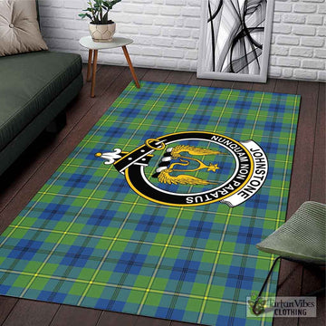 Johnstone Ancient Tartan Area Rug with Family Crest
