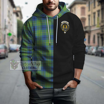 Johnstone Ancient Tartan Hoodie with Family Crest and Half Of Me Style