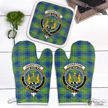 Johnstone Ancient Tartan Combo Oven Mitt & Pot-Holder with Family Crest