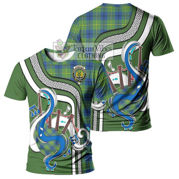 Johnstone Ancient Tartan T-Shirt with Epic Bagpipe Style