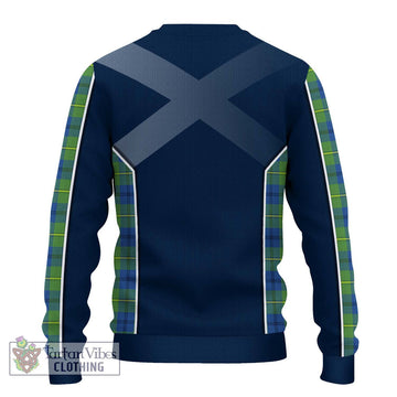 Johnstone Ancient Tartan Ugly Sweater with Family Crest and Lion Rampant Vibes Sport Style