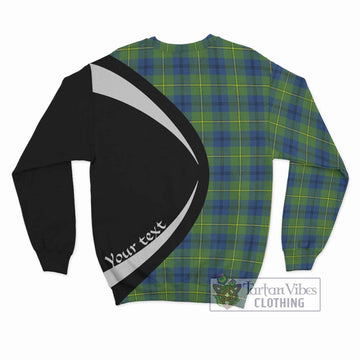 Johnstone Ancient Tartan Sweatshirt with Family Crest Circle Style