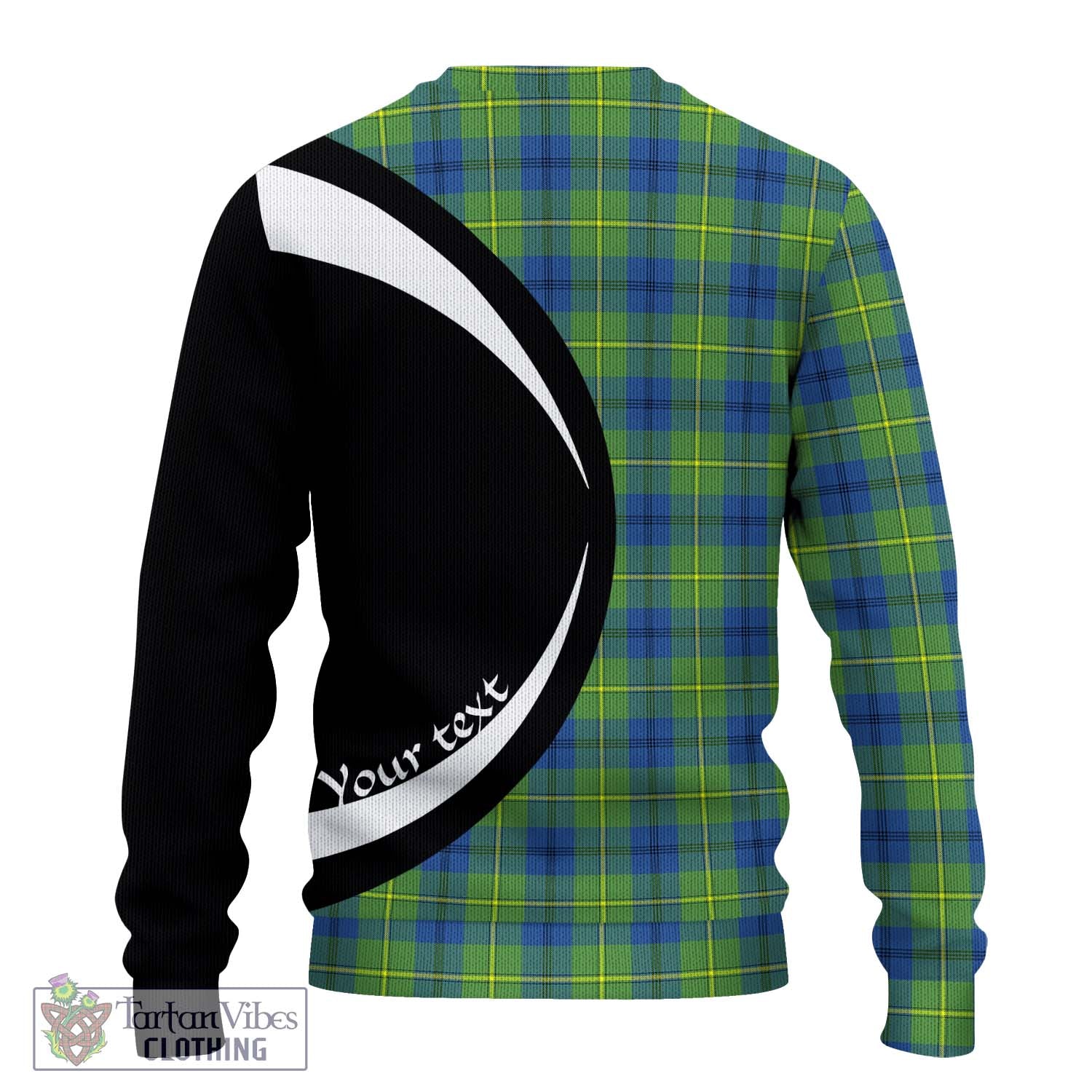 Johnstone Ancient Tartan Ugly Sweater with Family Crest Circle Style - Tartan Vibes Clothing