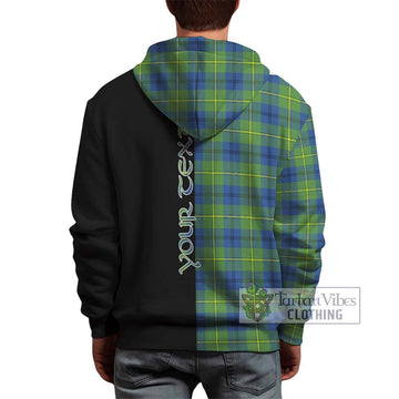 Johnstone Ancient Tartan Hoodie with Family Crest and Half Of Me Style