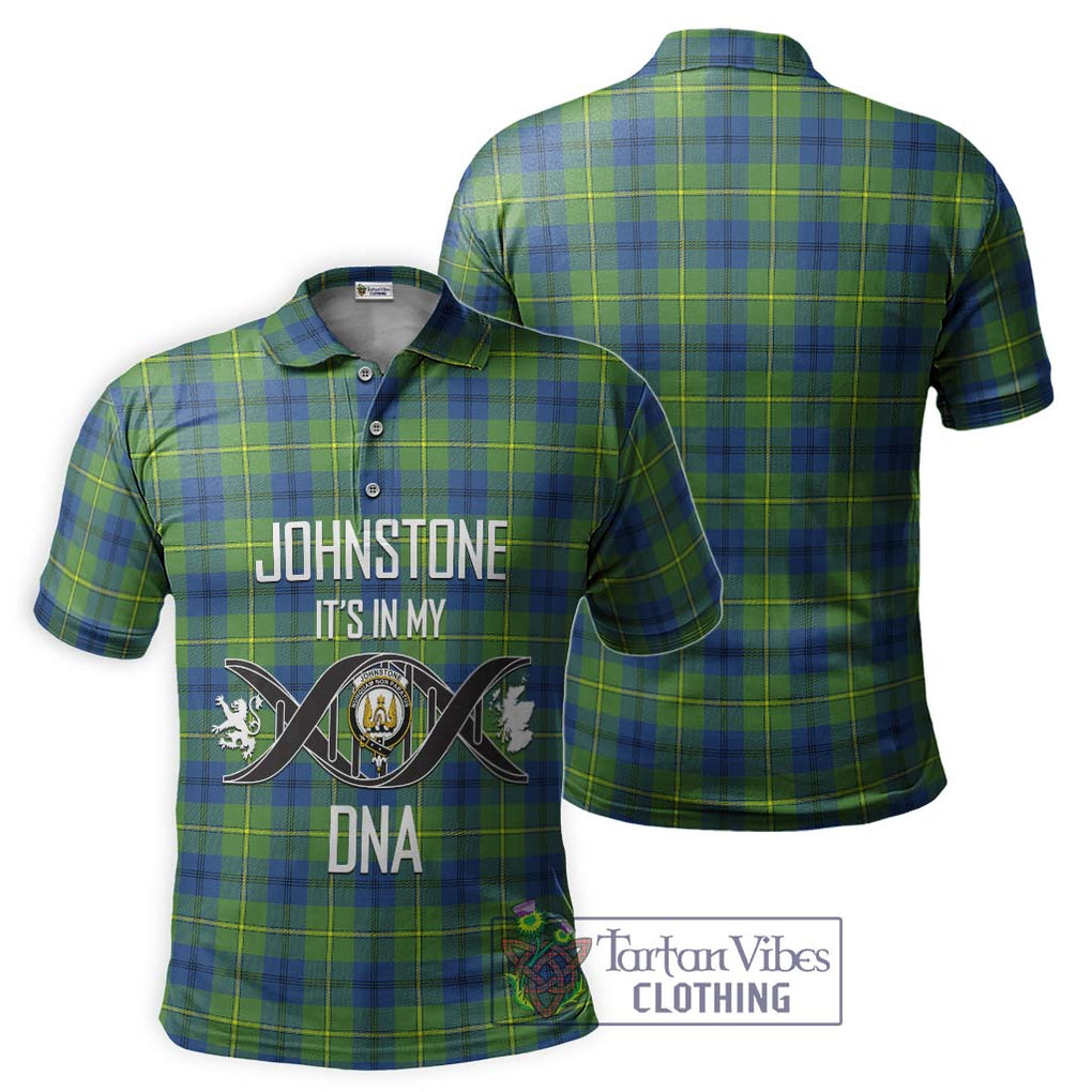 Johnstone Ancient Tartan Polo Shirt with Family Crest DNA In Me Style - Tartanvibesclothing Shop