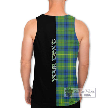 Johnstone Ancient Tartan Men's Tank Top with Family Crest and Half Of Me Style