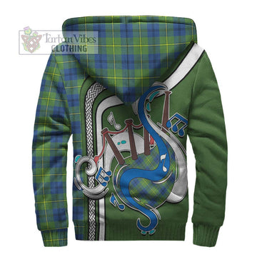 Johnstone Ancient Tartan Sherpa Hoodie with Epic Bagpipe Style