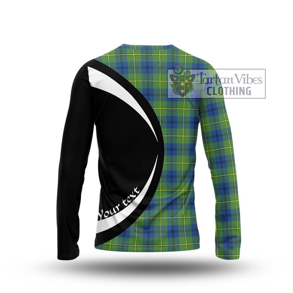 Johnstone Ancient Tartan Long Sleeve T-Shirt with Family Crest Circle Style - Tartan Vibes Clothing