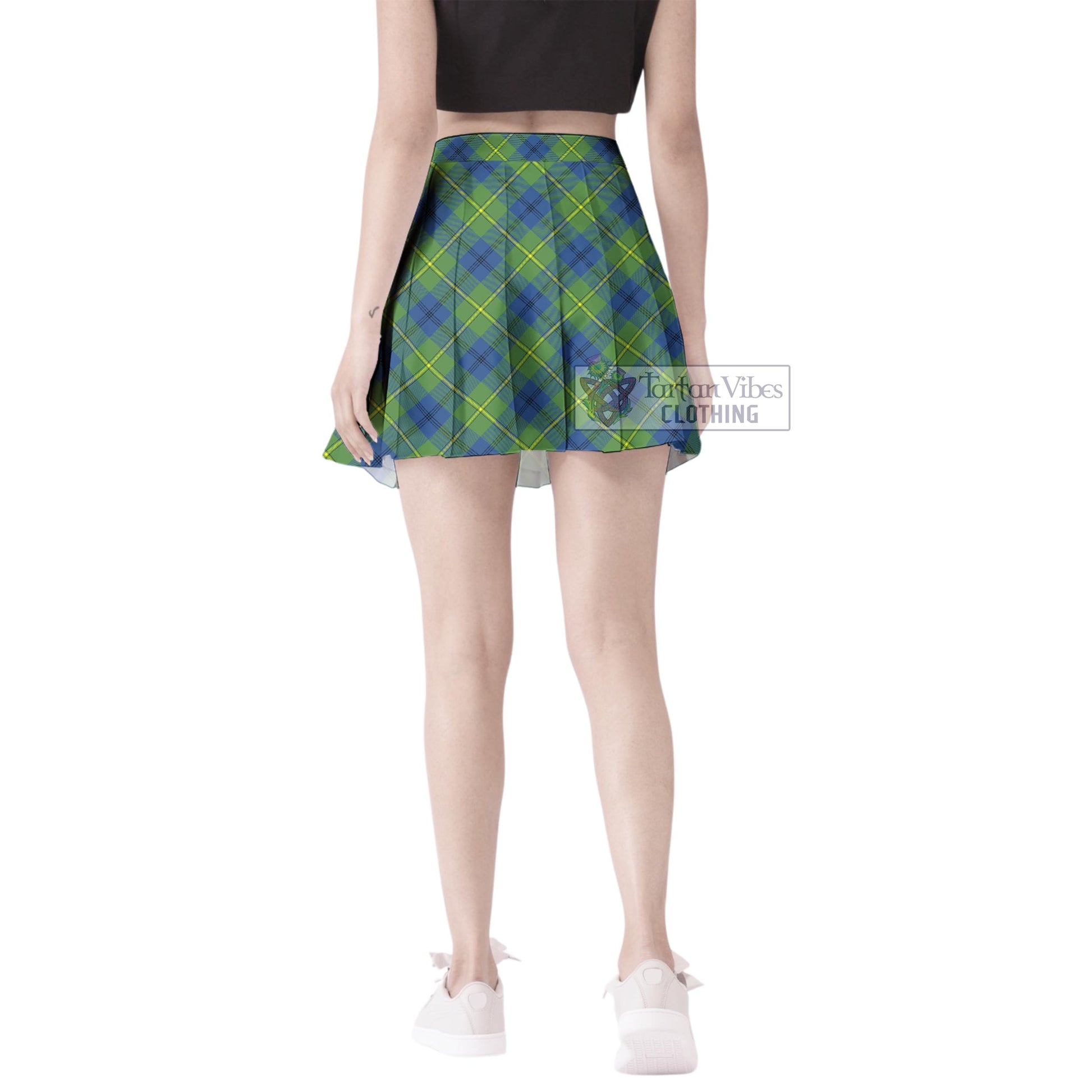 Tartan Vibes Clothing Johnstone Ancient Tartan Women's Plated Mini Skirt