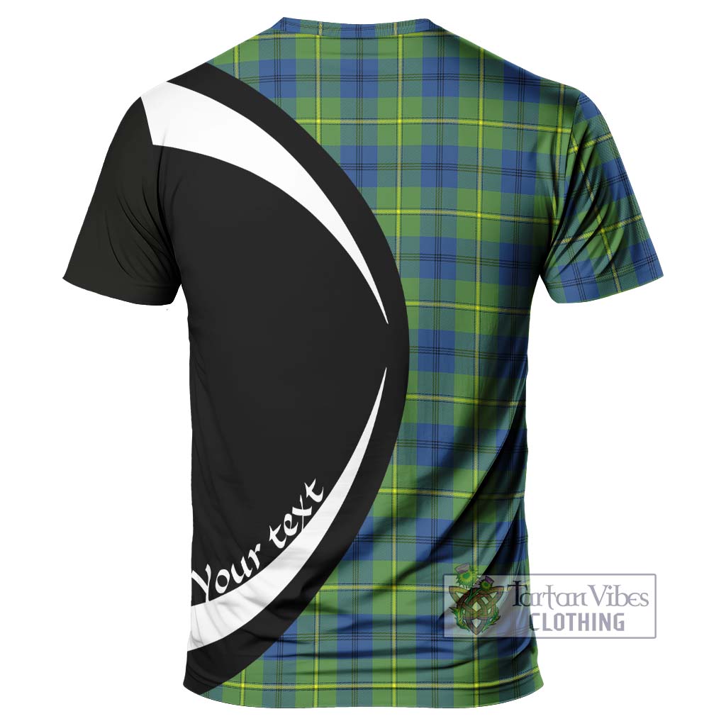 Tartan Vibes Clothing Johnstone Ancient Tartan T-Shirt with Family Crest Circle Style