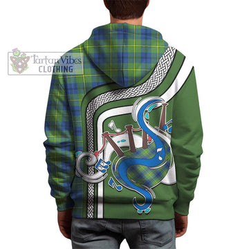 Johnstone Ancient Tartan Hoodie with Epic Bagpipe Style