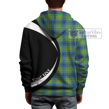 Johnstone Ancient Tartan Hoodie with Family Crest Circle Style