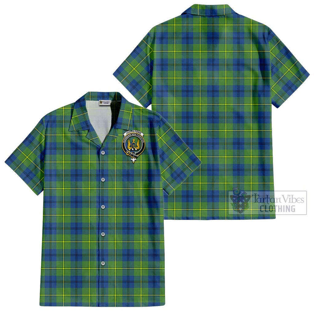 Johnstone Ancient Tartan Cotton Hawaiian Shirt with Family Crest Kid - Tartan Vibes Clothing