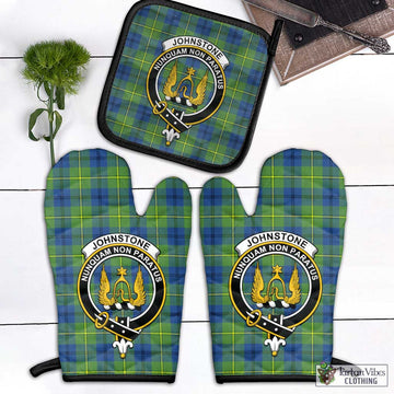 Johnstone Ancient Tartan Combo Oven Mitt & Pot-Holder with Family Crest