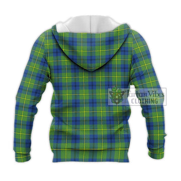 Johnstone Ancient Tartan Knitted Hoodie with Family Crest DNA In Me Style