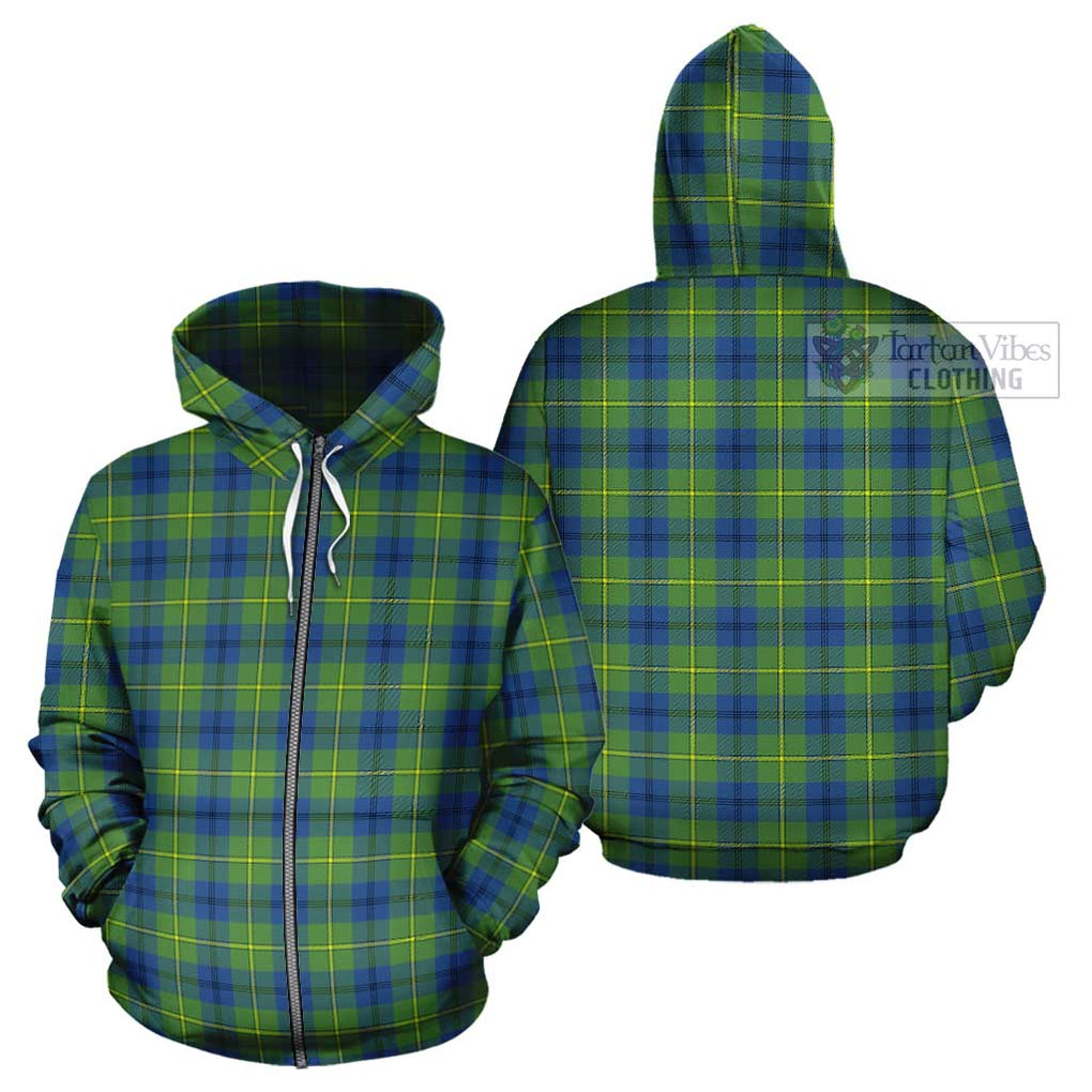 Johnstone Ancient Tartan Cotton Hoodie Zip Hoodie - Tartan Vibes Clothing