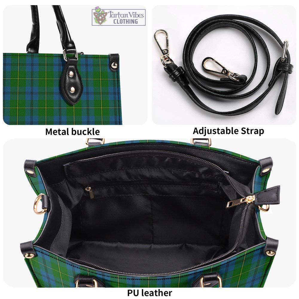 Tartan Vibes Clothing Johnstone-Johnston Tartan Luxury Leather Handbags