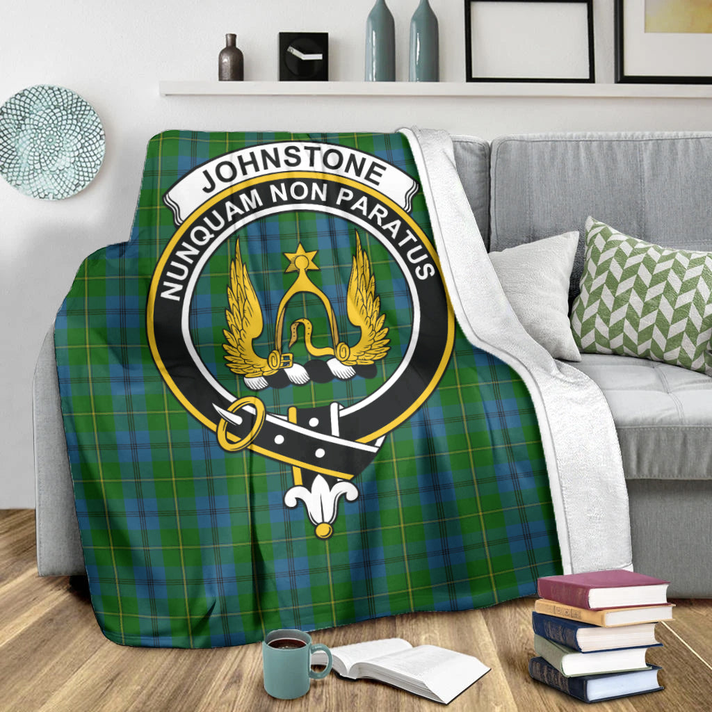 johnstone-johnston-tartab-blanket-with-family-crest