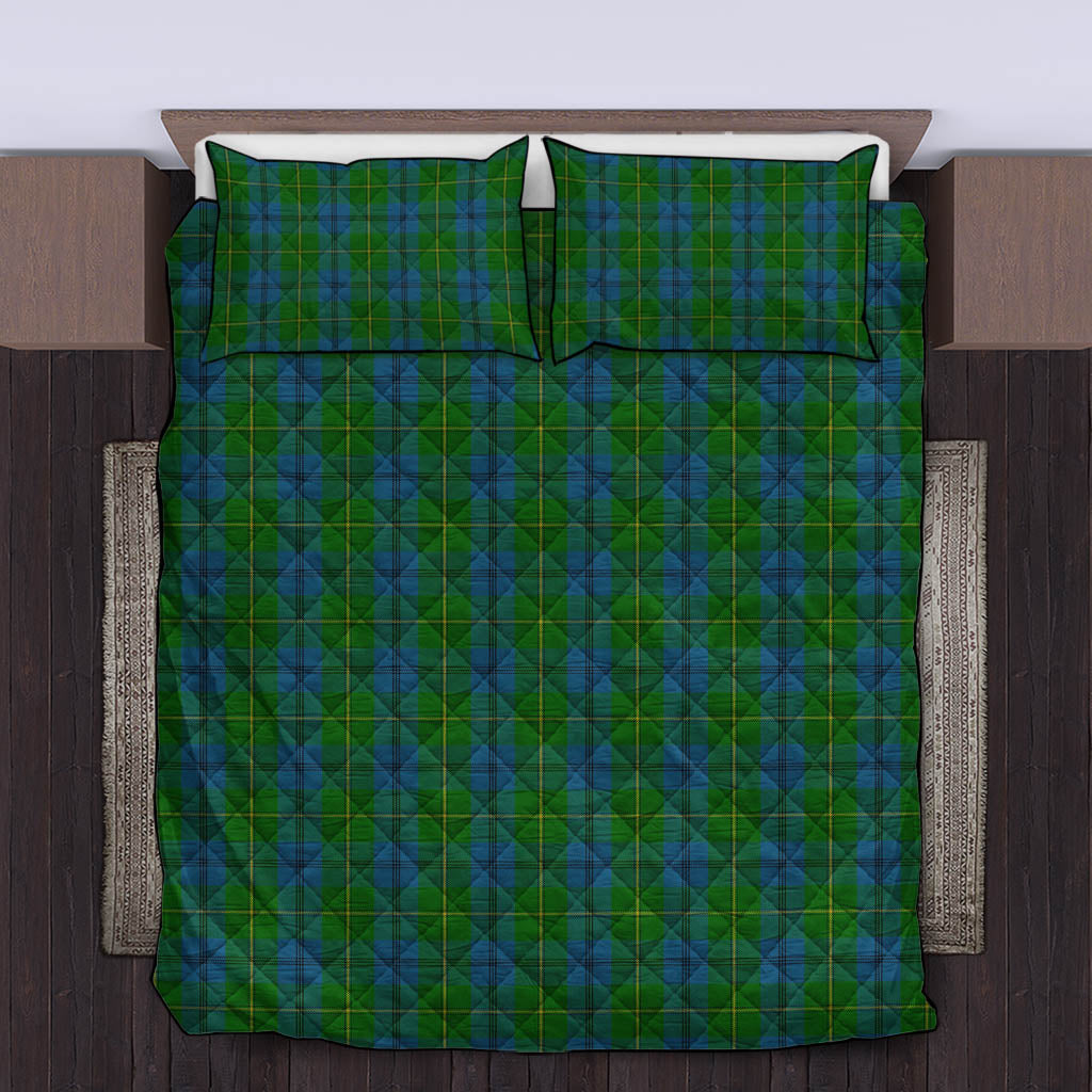 Johnstone (Johnston) Tartan Quilt Bed Set King - Tartan Vibes Clothing