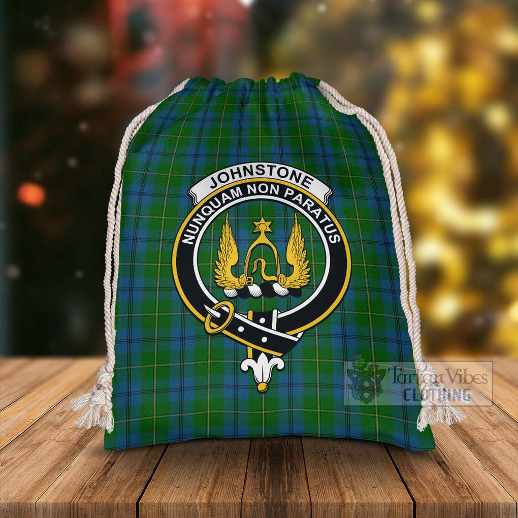 Tartan Vibes Clothing Johnstone (Johnston) Tartan Christmas Santa's Bag with Family Crest