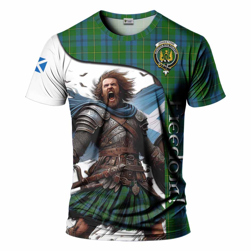 Johnstone (Johnston) Crest Tartan T-Shirt Inspired by the Freedom of Scottish Warrior Kid's Shirt - Tartan Vibes Clothing