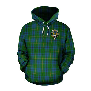 Johnstone (Johnston) Tartan Cotton Hoodie with Family Crest Celtic Skull Style