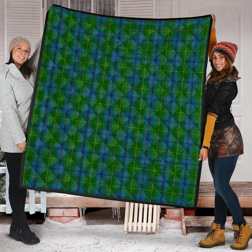 Johnstone (Johnston) Tartan Quilt Super King Quilt 91" x 110" - Tartan Vibes Clothing
