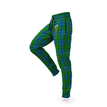 Johnstone (Johnston) Tartan Joggers Pants with Family Crest