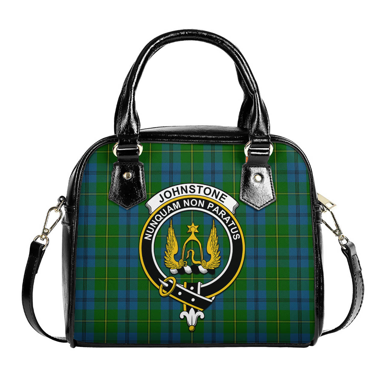 Johnstone-Johnston Tartan Shoulder Handbags with Family Crest One Size 6*25*22 cm - Tartanvibesclothing