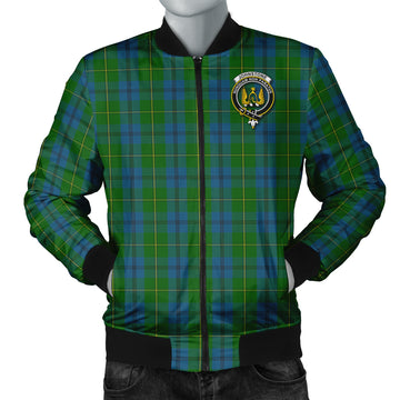 Johnstone (Johnston) Tartan Bomber Jacket with Family Crest