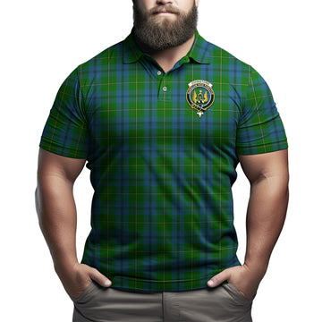 Johnstone (Johnston) Tartan Men's Polo Shirt with Family Crest