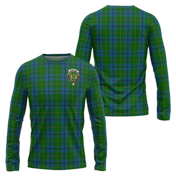 Johnstone (Johnston) Tartan Long Sleeve T-Shirt with Family Crest