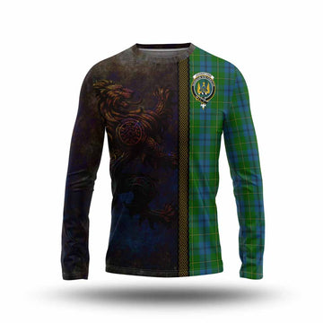 Johnstone (Johnston) Tartan Family Crest Long Sleeve T-Shirt Alba Gu Brath Be Brave Lion Ancient Style Unisex - Tartan Vibes Clothing