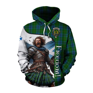 Johnstone (Johnston) Crest Tartan Cotton Hoodie Inspired by the Freedom of Scottish Warrior