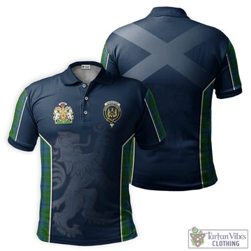 Johnstone (Johnston) Tartan Men's Polo Shirt with Family Crest and Lion Rampant Vibes Sport Style