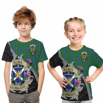 Johnstone (Johnston) Tartan Family Crest Kid T-Shirt Lion Rampant Royal Thistle Shield Celtic Inspired Youth XL Size14 - Tartan Vibes Clothing