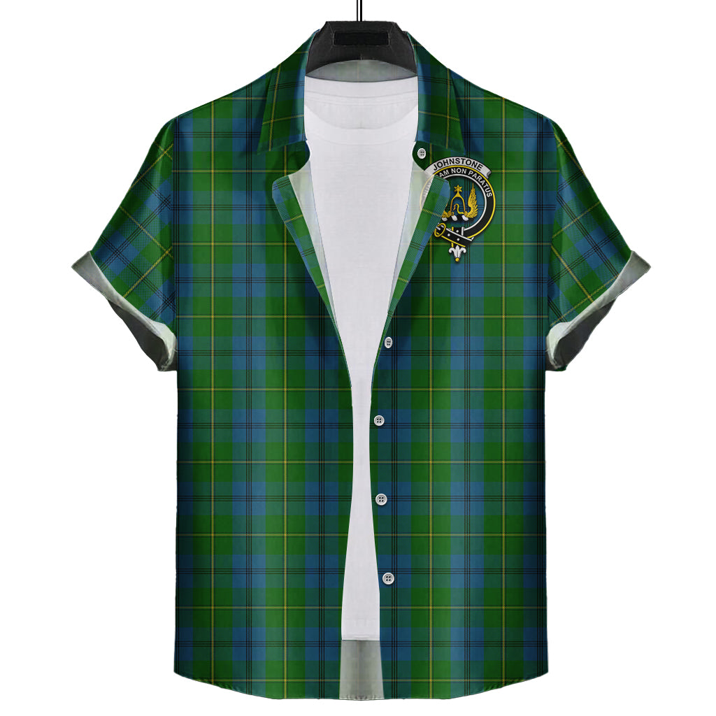 johnstone-johnston-tartan-short-sleeve-button-down-shirt-with-family-crest