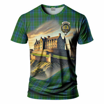 Johnstone (Johnston) Tartan Family Crest T-Shirt with Scottish Ancient Castle Style Kid's Shirt - Tartan Vibes Clothing