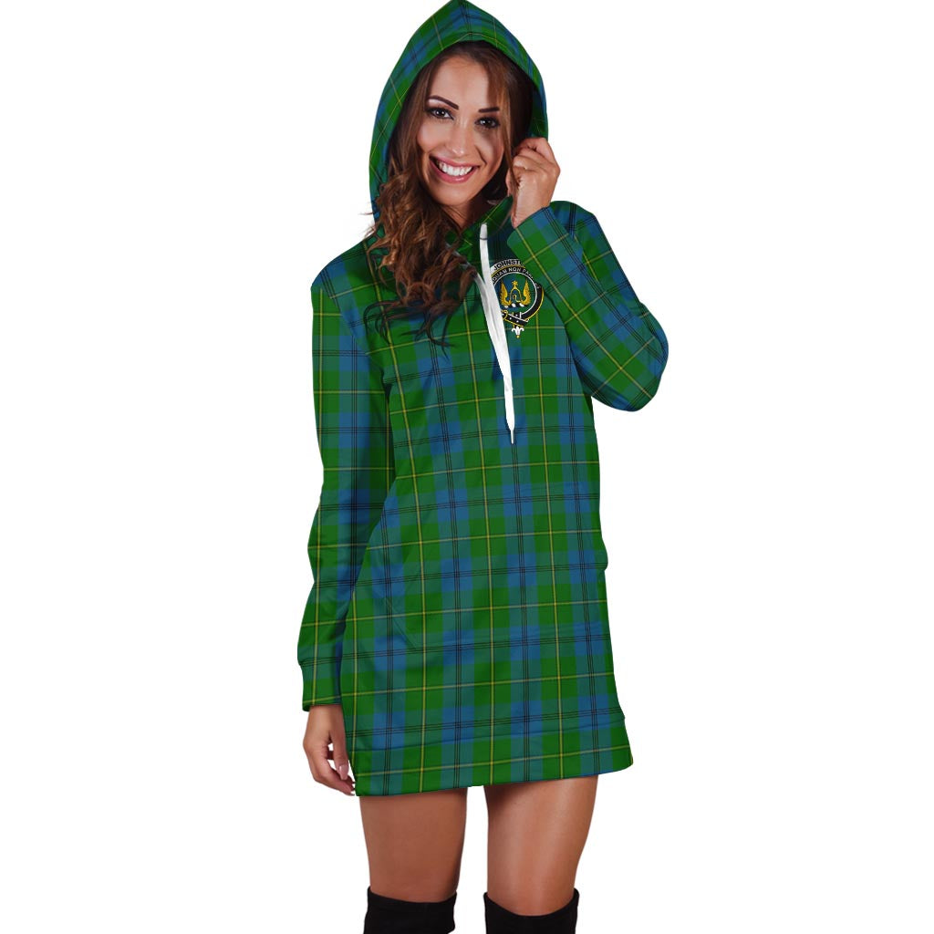 Johnstone (Johnston) Tartan Hoodie Dress with Family Crest - Tartan Vibes Clothing