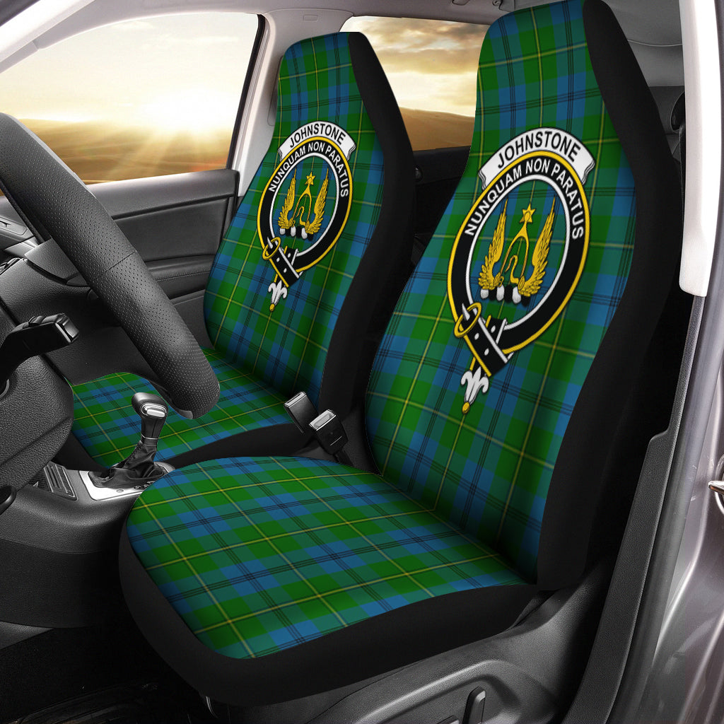 Johnstone (Johnston) Tartan Car Seat Cover with Family Crest One Size - Tartan Vibes Clothing