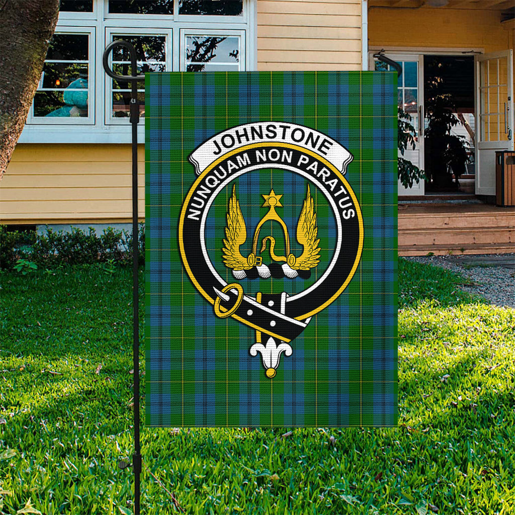 johnstone-johnston-tartan-flag-with-family-crest