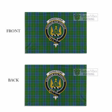 Johnstone (Johnston) Tartan House Flag with Family Crest